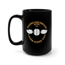 Load image into Gallery viewer, Black Mug 15oz - Navy - Rate - Aviation Electricians Mate X 300