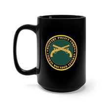 Load image into Gallery viewer, Black Mug 15oz - Army - Military Police - Branch - Combat Wounded Veteran X 300
