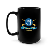 Load image into Gallery viewer, Black Mug 15oz - Army - 130th Infantry Division - Phantom w Br - SSI - Ribbon X 300