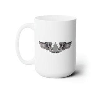 White Ceramic Mug 15oz - AAC - WASP Wing wo Txt