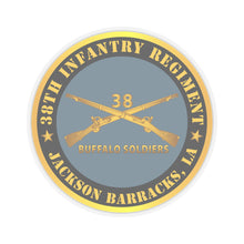 Load image into Gallery viewer, Kiss-Cut Stickers - Army - 38th Infantry Regiment - Buffalo Soldiers - Jackson Barracks, LA w Inf Branch