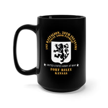 Load image into Gallery viewer, Black Mug 15oz - 1st Bn, 28th Infantry - Ft Riley KS X 300