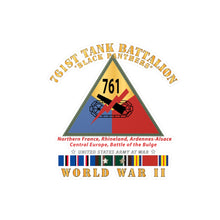 Load image into Gallery viewer, Kiss-Cut Vinyl Decals - Army - 761st Tank Battalion - Black Panthers - w SSI WWII EU SVC