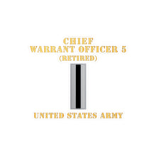 Load image into Gallery viewer, Kiss-Cut Vinyl Decals - Army - Chief Warrant Officer 5 - CW05 - Retired - Flat - X 300