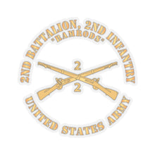 Load image into Gallery viewer, Kiss - Cut Stickers - Army - 2nd Battalion, 2nd Infantry Regiment Branch - Ramrods - US Army X 300