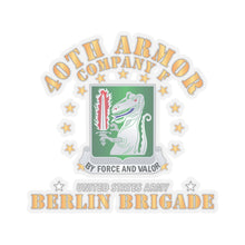 Load image into Gallery viewer, Kiss-Cut Stickers - Army - Company F 40th Armor - Berlin Brigade X 300