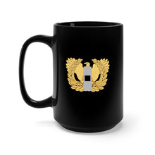 Load image into Gallery viewer, Black Mug 15oz - Army - Warrant Officer - W01 - Flat - Eagle and Bar wo txt X 300
