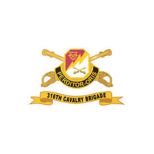 Load image into Gallery viewer, Kiss-Cut Vinyl Decals - Army - 316th Cavalry Brigade - DUI w Br - Ribbon X 300