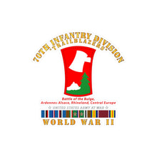 Load image into Gallery viewer, Kiss-Cut Vinyl Decals - Army - 70th Infantry Division - Trailblazers w WWII EU SVC
