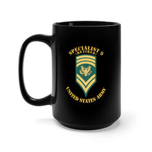 Load image into Gallery viewer, Black Mug 15oz - Army - Enlisted - SPEC 9 - Specialist 9 - Std - Retired X 300