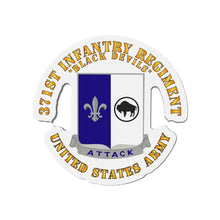 Load image into Gallery viewer, Die-Cut Magnets - Army - 371st Infantry Regiment - DUI (V0) - Black Devils