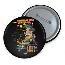Load image into Gallery viewer, Custom Pin Buttons - Map - Vietnam Units -with Wpns - Equipment