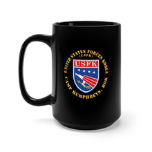 Load image into Gallery viewer, Black Mug 15oz - United States Forces Korea - SSI - Camp Humphreys, ROK X 300