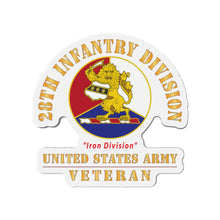 Load image into Gallery viewer, Die-Cut Magnets - Army - DUI - 28th Infantry Division - Iron Division - US Army Veteran X 300