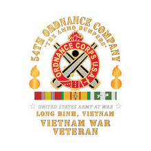 Load image into Gallery viewer, Kiss-Cut Vinyl Decals - 54th Ordnance Company - ORD Emblem - Ammo Dumpers - Long Binh, Vietnam Vet w VN SVC X 300