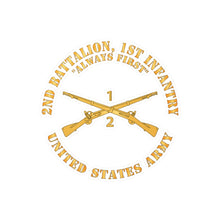 Load image into Gallery viewer, Kiss-Cut Vinyl Decals - Army - 2nd Battalion, 1st Infantry Regiment Branch - Always First - US Army X 300