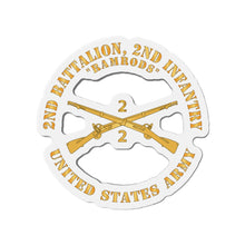 Load image into Gallery viewer, Die-Cut Magnets - Army - 2nd Battalion, 2nd Infantry Regiment Branch - Ramrods - US