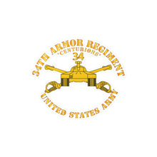 Load image into Gallery viewer, Kiss-Cut Vinyl Decals - Army - 34th Armor - Centurions - Armor Branch