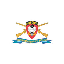Load image into Gallery viewer, Kiss-Cut Vinyl Decals - Army - 555th Parachute Infantry Battalion - SSI w Br - Ribbon X 300