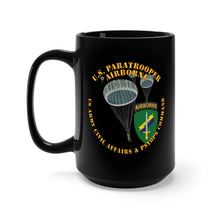 Load image into Gallery viewer, Black Mug 15oz - Army - US Paratrooper - USACAPOC