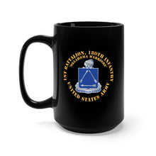 Load image into Gallery viewer, Black Mug 15oz - 180th Infantry Regiment DUI- Oklahoma Warriors - US Army X 300