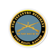 Load image into Gallery viewer, Die-Cut Magnets - Army - 2nd Infantry Regiment Branch - Do Not Touch Me - Fort Riley, Kansas X 300