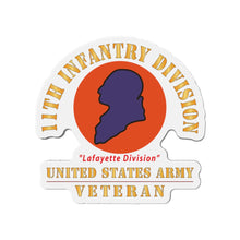 Load image into Gallery viewer, Die-Cut Magnets - Army - SSI - 11th Infantry Division - Lafayette Division - US Army Veteran X 300