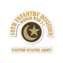 Load image into Gallery viewer, Die-Cut Magnets - Army - SSI - 19th Infantry Division - WWI - US Army X 300