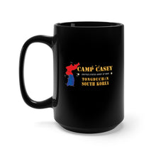 Load image into Gallery viewer, Black Mug 15oz - Camp Casey - Tongduchon - South Korea w Map X 300