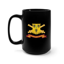 Load image into Gallery viewer, Black Mug 15oz - 181st Field Artillery Regiment - DUI w Br - Ribbon X 300