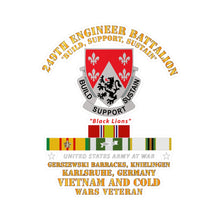 Load image into Gallery viewer, Kiss-Cut Vinyl Decals - Army - 249th Engineer Bn - Karlsruhe, Germany w VN and COLD SVC