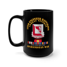 Load image into Gallery viewer, Black Mug 15oz - Army - 19th Engineer Battalion - Afghanistan War w SVC