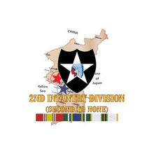 Load image into Gallery viewer, Kiss-Cut Vinyl Decals - Army - Korea Map - 2nd Infantry Div - Second to None w SVC X 300