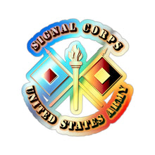 Load image into Gallery viewer, Holographic Die-cut Stickers - Signal Corps
