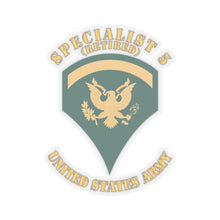 Load image into Gallery viewer, Kiss-Cut Stickers - Army - Enlisted - SPEC 5 - Specialist 5 - Std - Veteran X 300