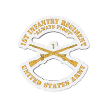 Load image into Gallery viewer, Die-Cut Magnets -SSI -Army - 1st Infantry Regiment Branch - Always First - US Army X 300