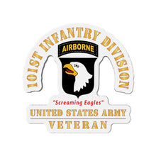 Load image into Gallery viewer, Die-Cut Magnets - Army - SSI - 101st Airborne Division - Screaming Eagles - US Army Veteran X 300