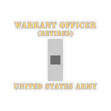 Load image into Gallery viewer, Kiss-Cut Stickers - Army - Warrant Officer - W01 - Retired - Flat X 300