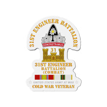 Load image into Gallery viewer, Die-Cut Magnets - Army - 31st Engineer Bn (Combat) w COLD SVC