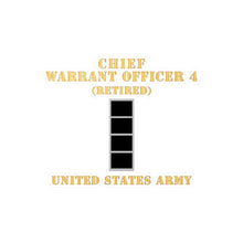 Load image into Gallery viewer, Kiss-Cut Vinyl Decals - Army - Chief Warrant Officer 4 - CW04 - Retired - Flat - X 300