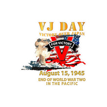 Load image into Gallery viewer, Kiss-Cut Vinyl Decals - Army - VJ Day - Victory Over Japan Day - End WWII in Pacific