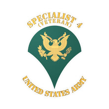 Load image into Gallery viewer, Kiss-Cut Vinyl Decals - Army - Enlisted - SPC 4 - Specialist 4 - Std - Veteran X 300