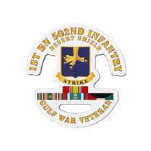 Load image into Gallery viewer, Die-Cut Magnets - 1st Bn 502nd Infantry - Desert Shield w Svc