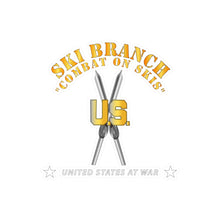 Load image into Gallery viewer, Kiss-Cut Vinyl Decals - Army - Ski Branch - Combat on Skis X 300