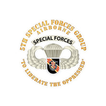 Load image into Gallery viewer, Kiss-Cut Vinyl Decals - SOF - 5th SFG - Airborne Badge - Vietnam X 300