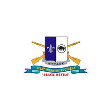 Load image into Gallery viewer, Kiss-Cut Vinyl Decals - Army - 371st Infantry Regiment - Black Devils (V0) w Br - Ribbon