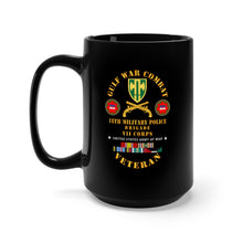 Load image into Gallery viewer, Black Mug 15oz - Army - Gulf War Combat Vet - 18th MP Brigade - VII Corps w GULF SVC