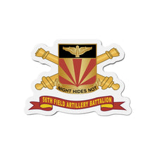 Load image into Gallery viewer, Die-Cut Magnets -SSI - 56th Field Artillery Battalion - DUI w Br - Ribbon X 300