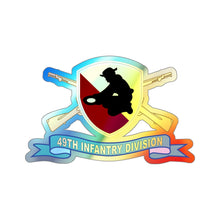 Load image into Gallery viewer, Holographic Die-cut Stickers - 49th Infantry Division - w Br - DUI - Ribbon X 300