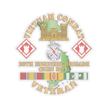 Load image into Gallery viewer, Kiss-Cut Stickers - Army - Vietnam Combat Veteran w 20th Engineer Brigade SSI - BIEN HOA X 300